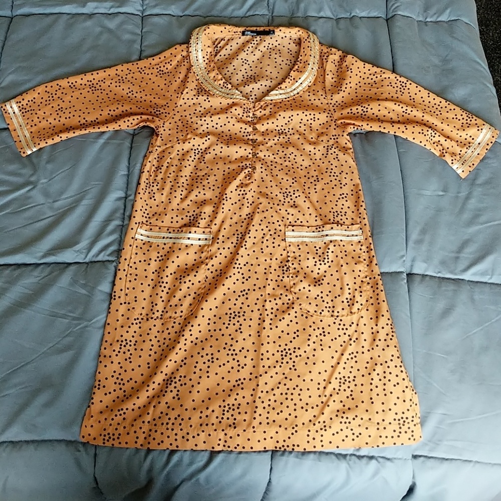 Dear Creatures Polka Dot Retro Collared Shirtdress